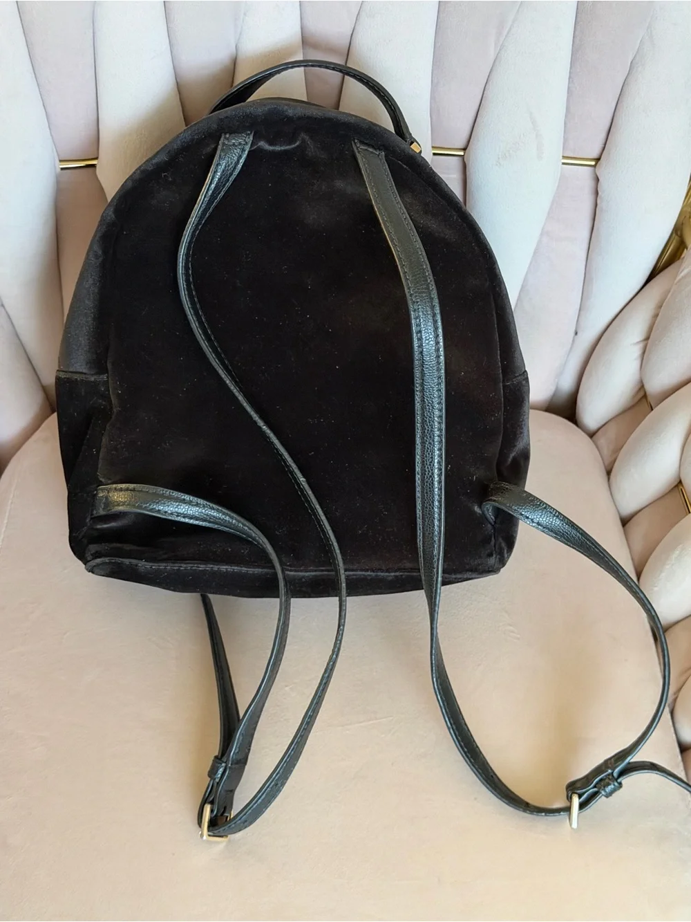 kate spade New York Black Velvet Small Backpack